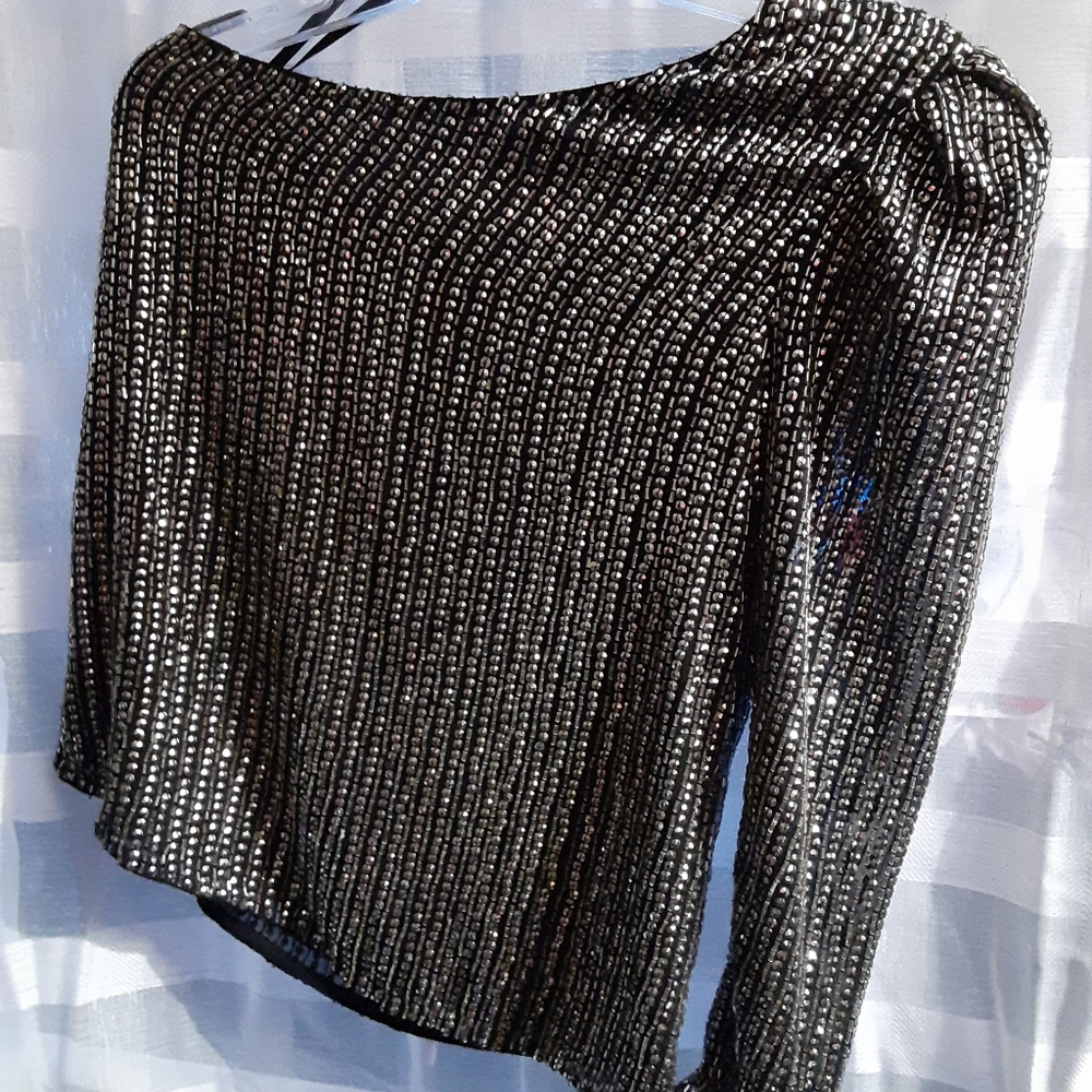 Parker one shoulder sequin blouse - Picture 5 of 5